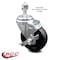 Service Caster 4 Inch Soft Rubber Wheel Swivel 12mm Threaded Stem Caster with Brake SCC SCC-TS20S414-SRS-TLB-M1215 - alternate 2